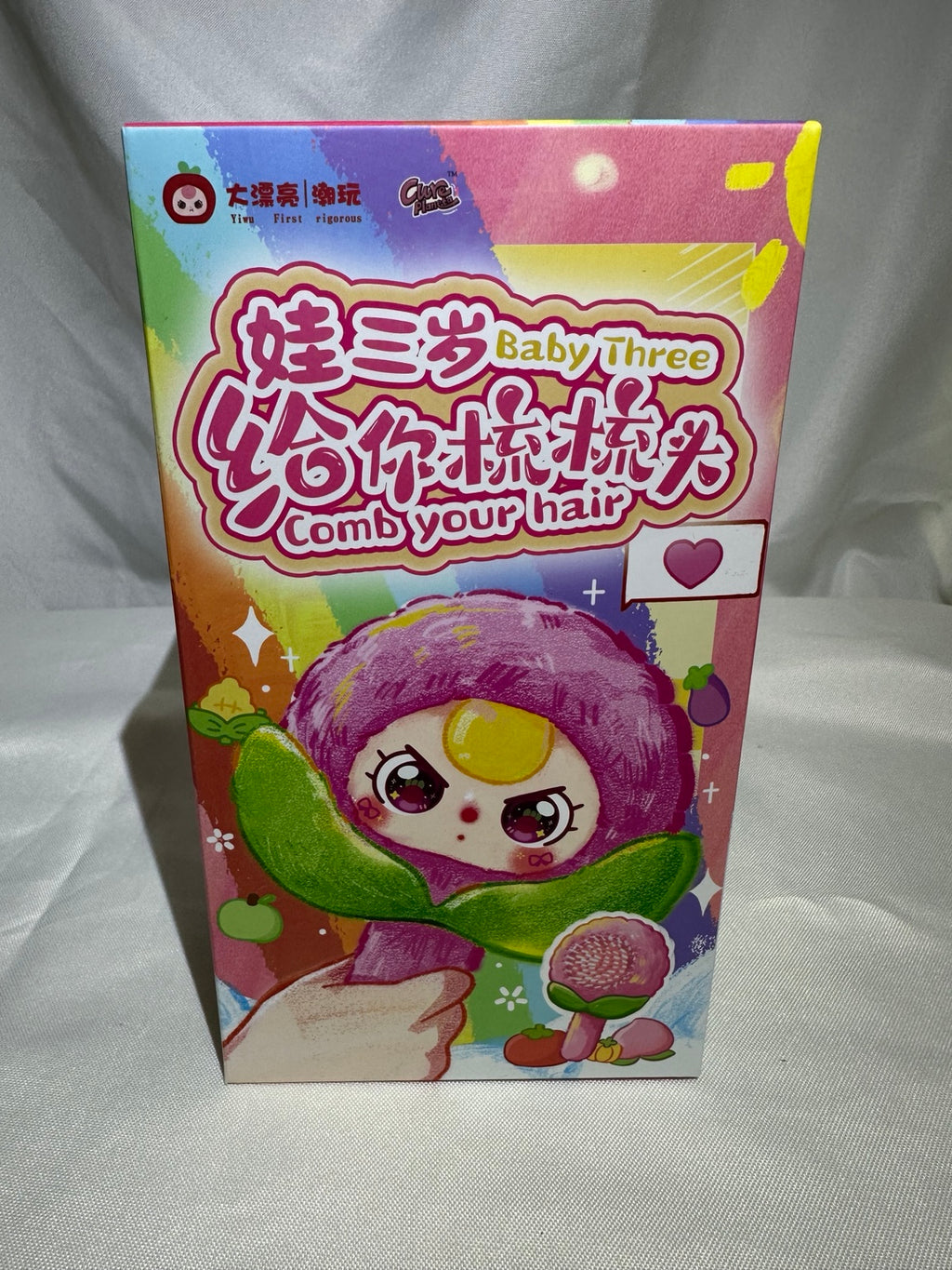 Front of Baby Three Comb Your Hair plush pendant blind box