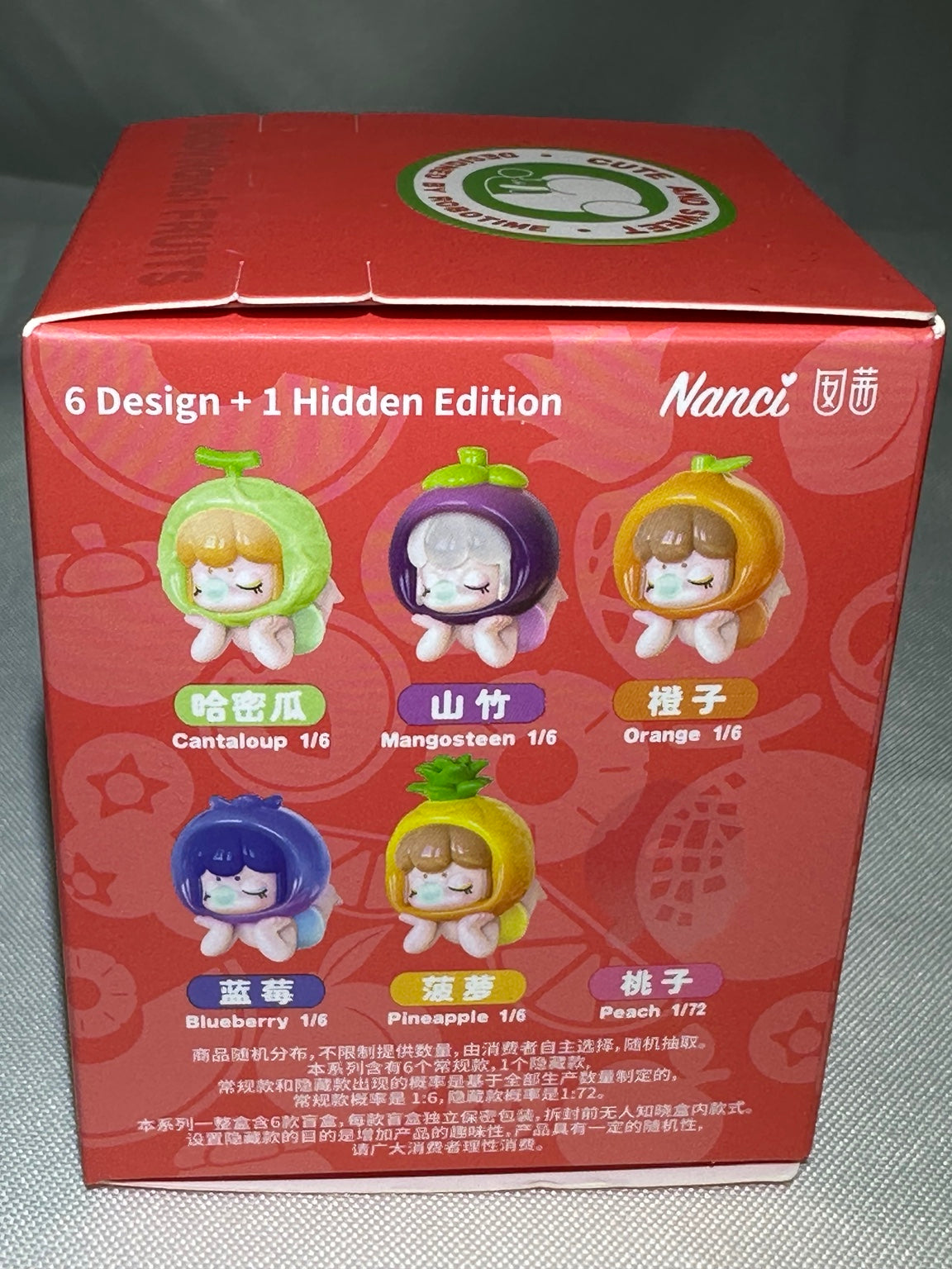Rolife Baby Nanci Fruits character assortment and hidden edition on packaging